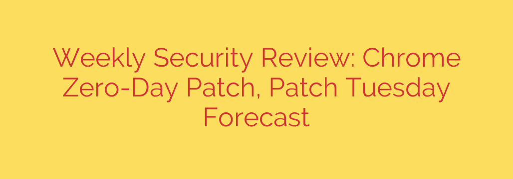 Weekly Security Review: Chrome Zero-Day Patch, Patch Tuesday Forecast