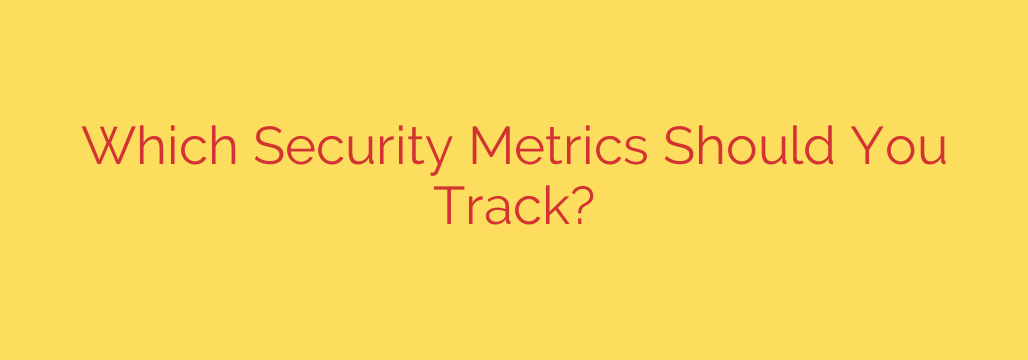 Which Security Metrics Should You Track?