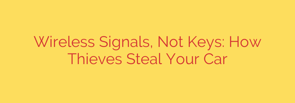 Wireless Signals, Not Keys: How Thieves Steal Your Car