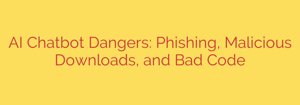 AI Chatbot Dangers: Phishing, Malicious Downloads, and Bad Code