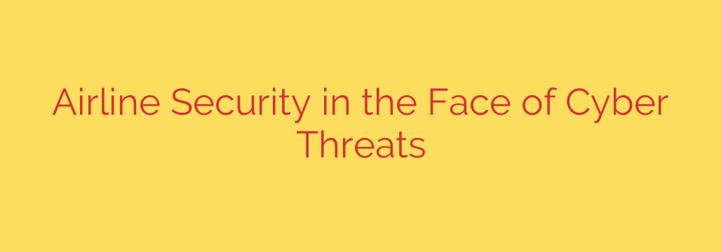 Airline Security in the Face of Cyber Threats