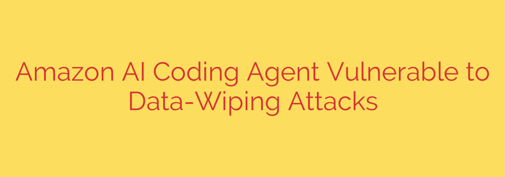 Amazon AI Coding Agent Vulnerable to Data-Wiping Attacks