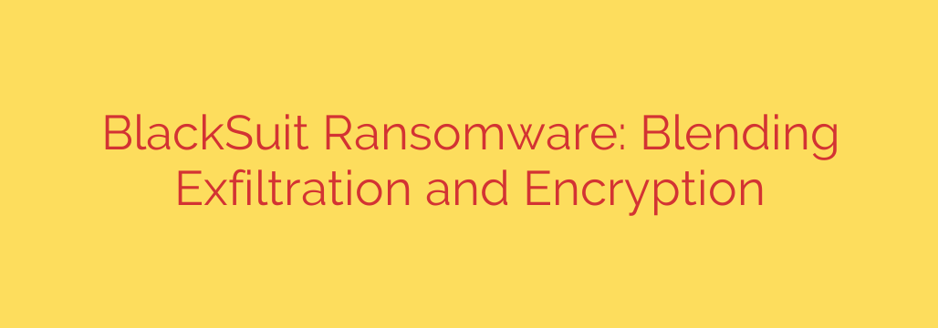BlackSuit Ransomware: Blending Exfiltration and Encryption