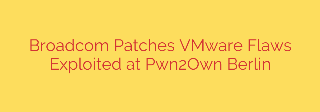 Broadcom Patches VMware Flaws Exploited at Pwn2Own Berlin