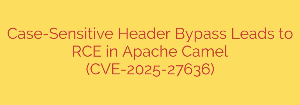 Case-Sensitive Header Bypass Leads to RCE in Apache Camel (CVE-2025-27636)