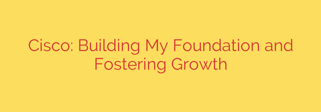Cisco: Building My Foundation and Fostering Growth
