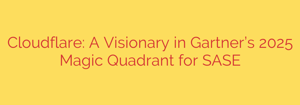 Cloudflare: A Visionary in Gartner’s 2025 Magic Quadrant for SASE