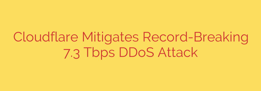 Cloudflare Mitigates Record-Breaking 7.3 Tbps DDoS Attack