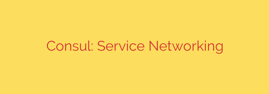Consul: Service Networking