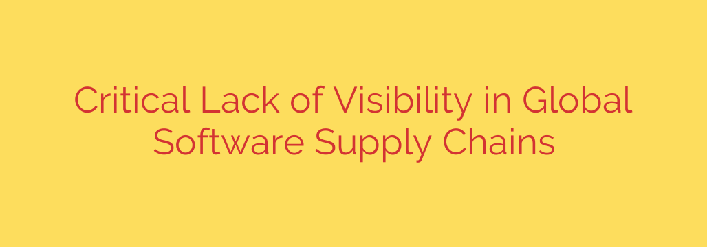 Critical Lack of Visibility in Global Software Supply Chains