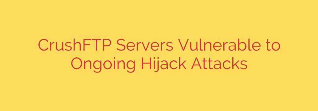 CrushFTP Servers Vulnerable to Ongoing Hijack Attacks