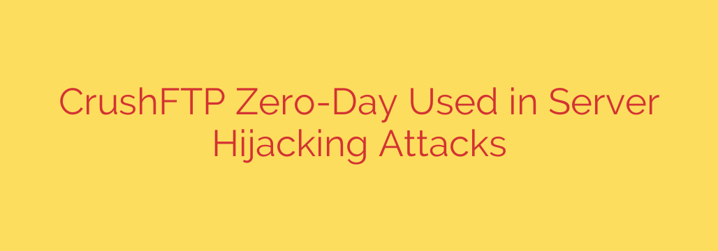 CrushFTP Zero-Day Used in Server Hijacking Attacks