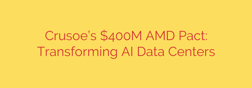 Crusoe’s $400M AMD Pact: Transforming AI Data Centers