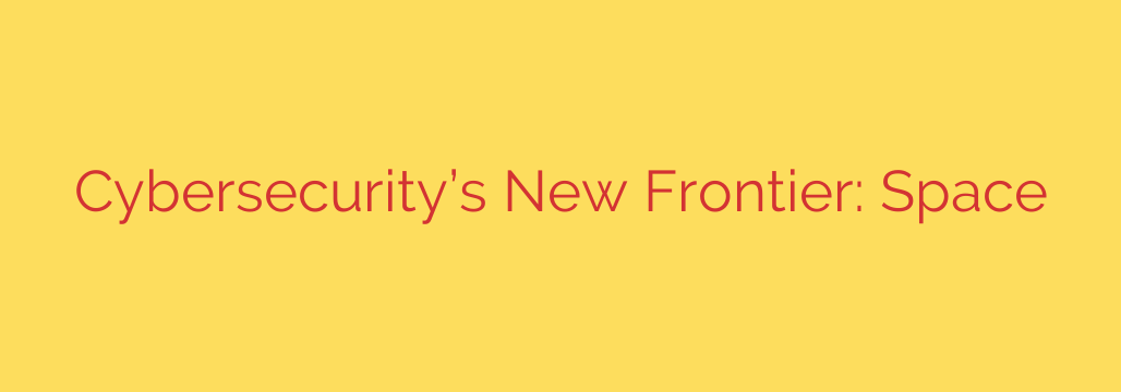 Cybersecurity’s New Frontier: Space
