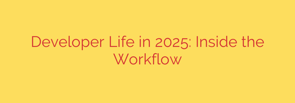 Developer Life in 2025: Inside the Workflow