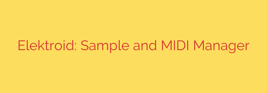 Elektroid: Sample and MIDI Manager