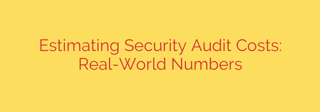 Estimating Security Audit Costs: Real-World Numbers