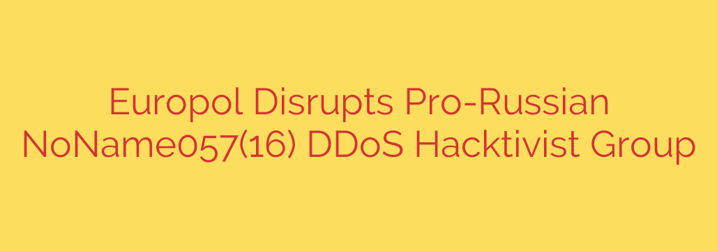 Europol Disrupts Pro-Russian NoName057(16) DDoS Hacktivist Group