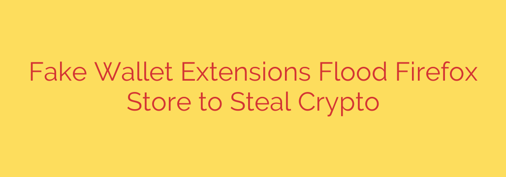 Fake Wallet Extensions Flood Firefox Store to Steal Crypto