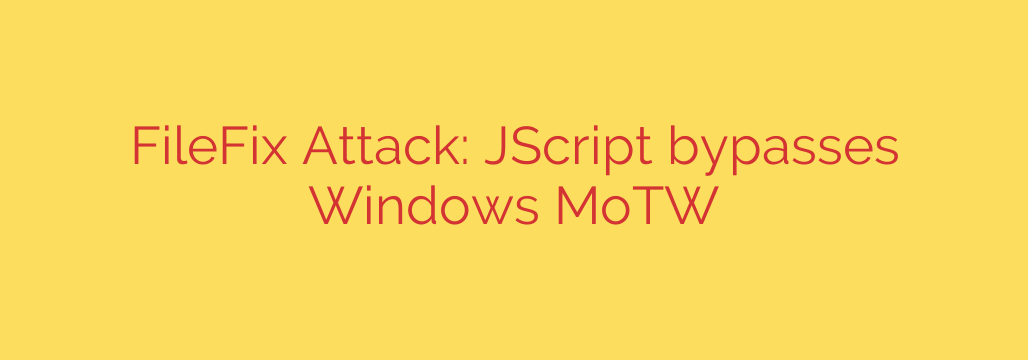 FileFix Attack: JScript bypasses Windows MoTW