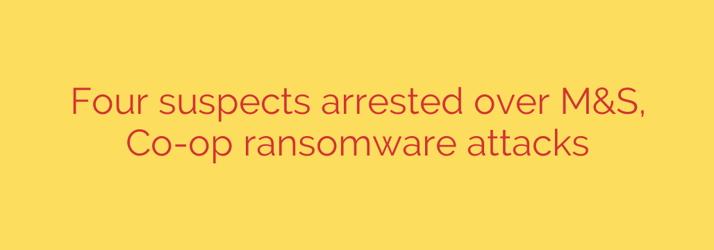 Four suspects arrested over M&S, Co-op ransomware attacks