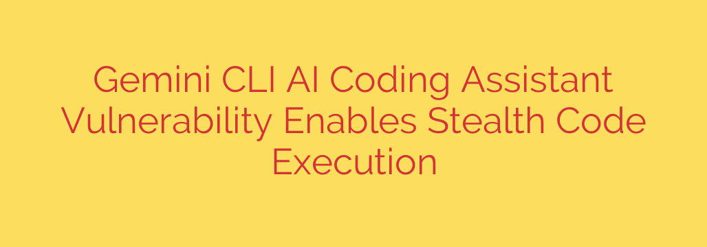 Gemini CLI AI Coding Assistant Vulnerability Enables Stealth Code Execution