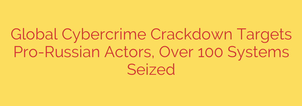 Global Cybercrime Crackdown Targets Pro-Russian Actors, Over 100 Systems Seized