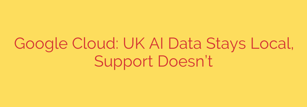 Google Cloud: UK AI Data Stays Local, Support Doesn’t