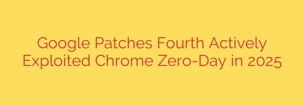 Google Patches Fourth Actively Exploited Chrome Zero-Day in 2025