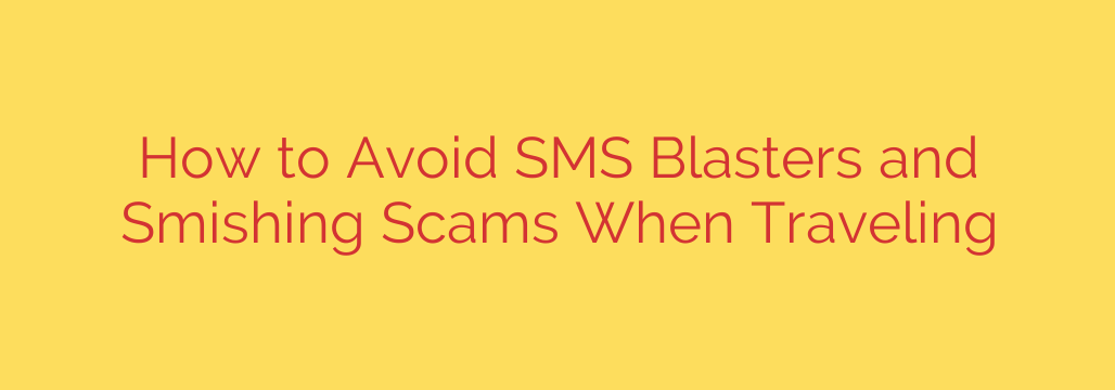 How to Avoid SMS Blasters and Smishing Scams When Traveling