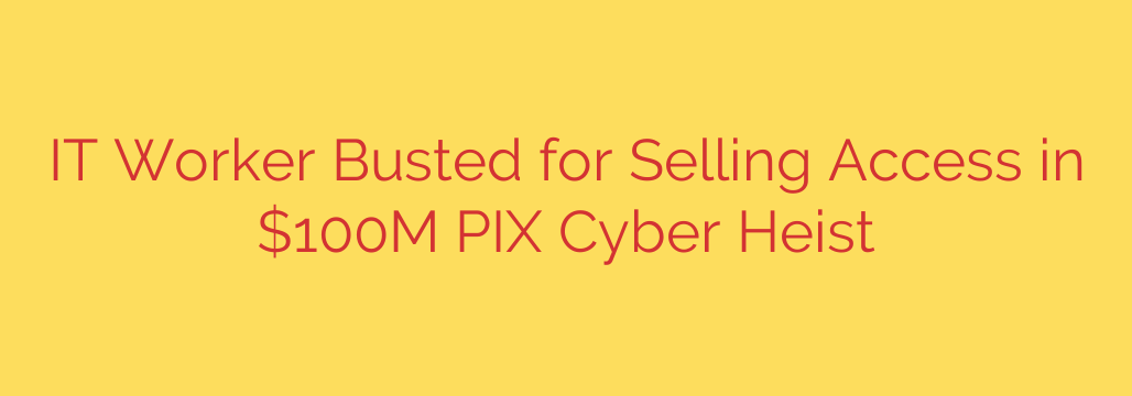 IT Worker Busted for Selling Access in $100M PIX Cyber Heist