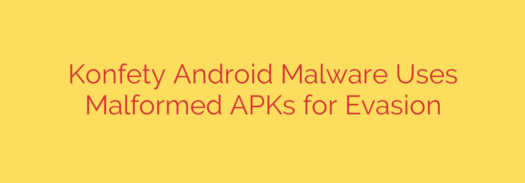 Konfety Android Malware Uses Malformed APKs for Evasion