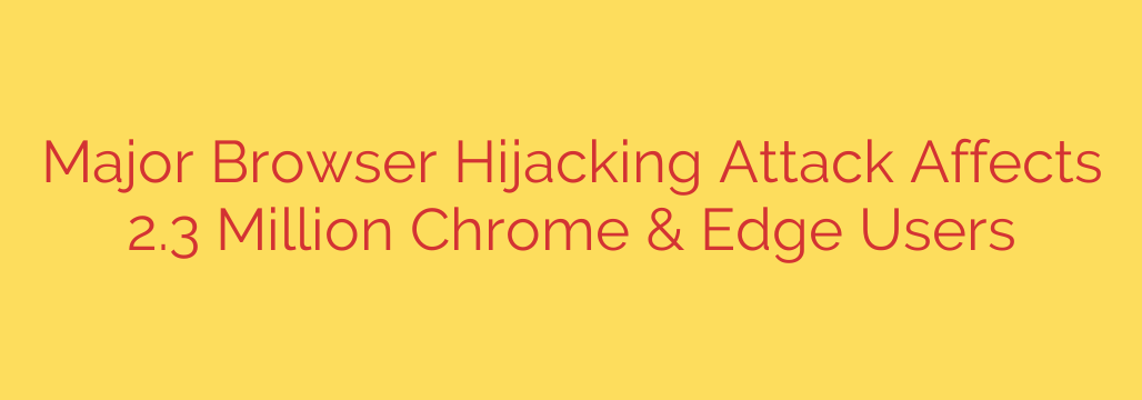 Major Browser Hijacking Attack Affects 2.3 Million Chrome & Edge Users