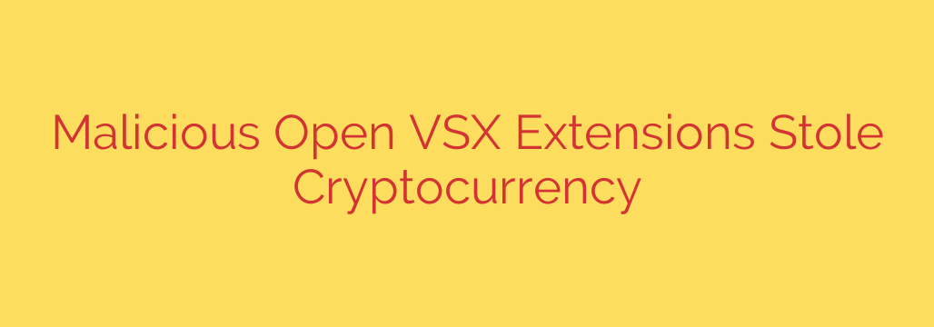 Malicious Open VSX Extensions Stole Cryptocurrency