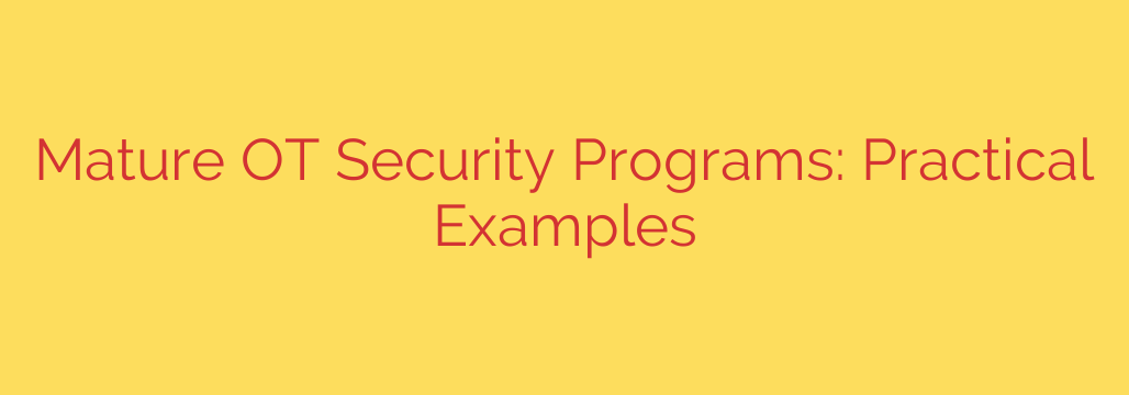 Mature OT Security Programs: Practical Examples