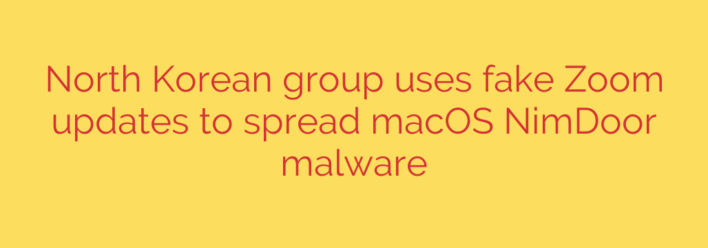 North Korean group uses fake Zoom updates to spread macOS NimDoor malware