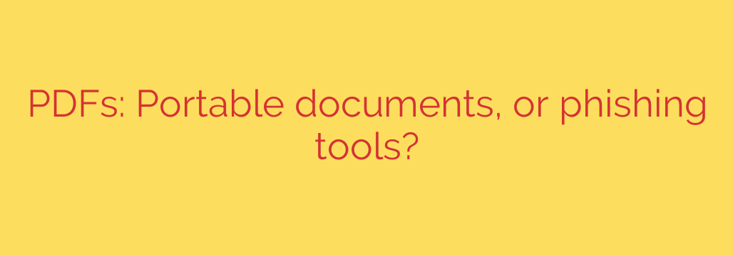 PDFs: Portable documents, or phishing tools?