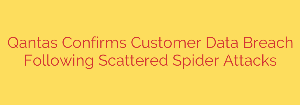 Qantas Confirms Customer Data Breach Following Scattered Spider Attacks