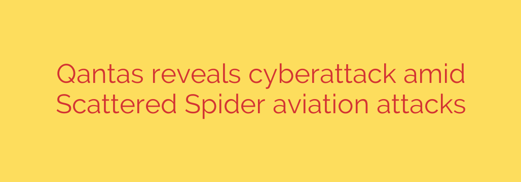 Qantas reveals cyberattack amid Scattered Spider aviation attacks