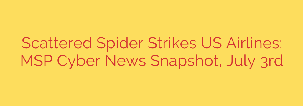 Scattered Spider Strikes US Airlines: MSP Cyber News Snapshot, July 3rd