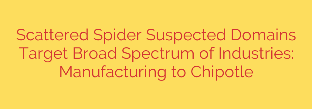 Scattered Spider Suspected Domains Target Broad Spectrum of Industries: Manufacturing to Chipotle