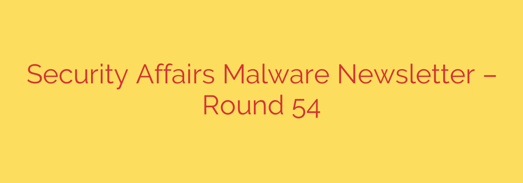 Security Affairs Malware Newsletter – Round 54