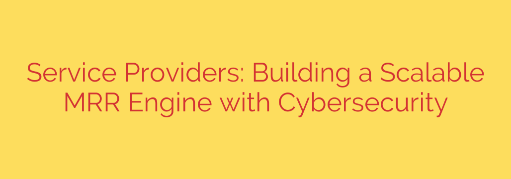 Service Providers: Building a Scalable MRR Engine with Cybersecurity