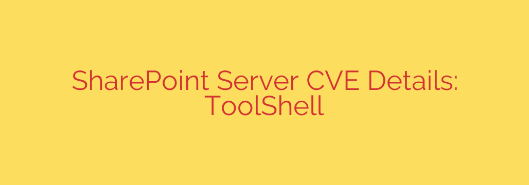 SharePoint Server CVE Details: ToolShell