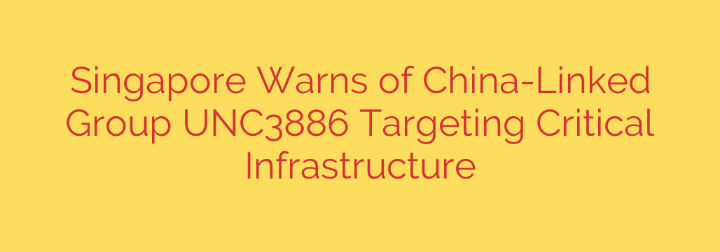 Singapore Warns of China-Linked Group UNC3886 Targeting Critical Infrastructure