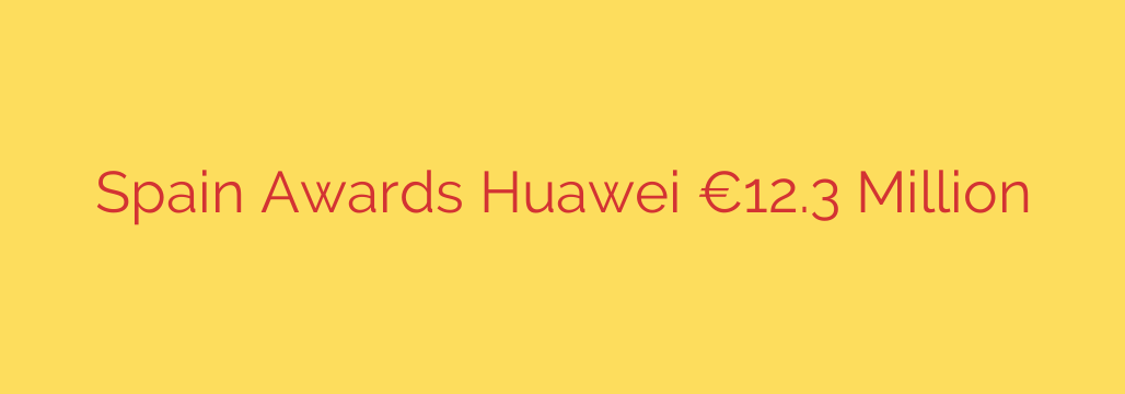 Spain Awards Huawei €12.3 Million