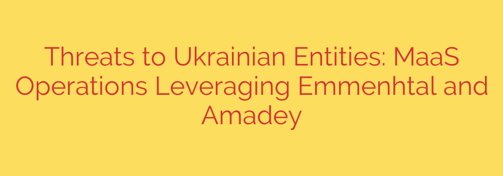 Threats to Ukrainian Entities: MaaS Operations Leveraging Emmenhtal and Amadey