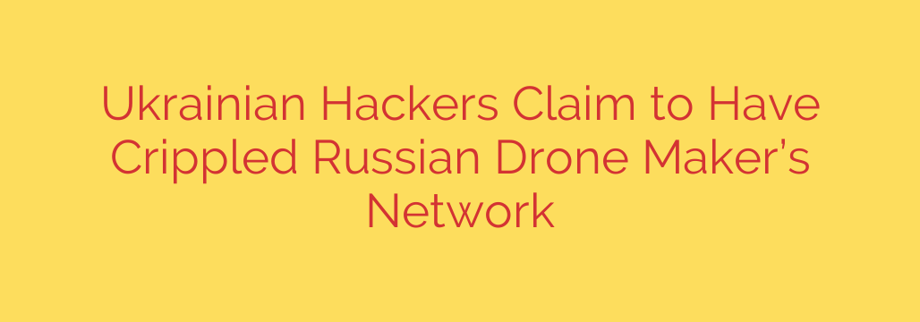 Ukrainian Hackers Claim to Have Crippled Russian Drone Maker’s Network
