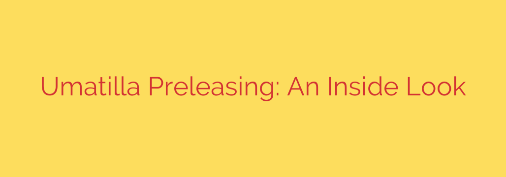 Umatilla Preleasing: An Inside Look