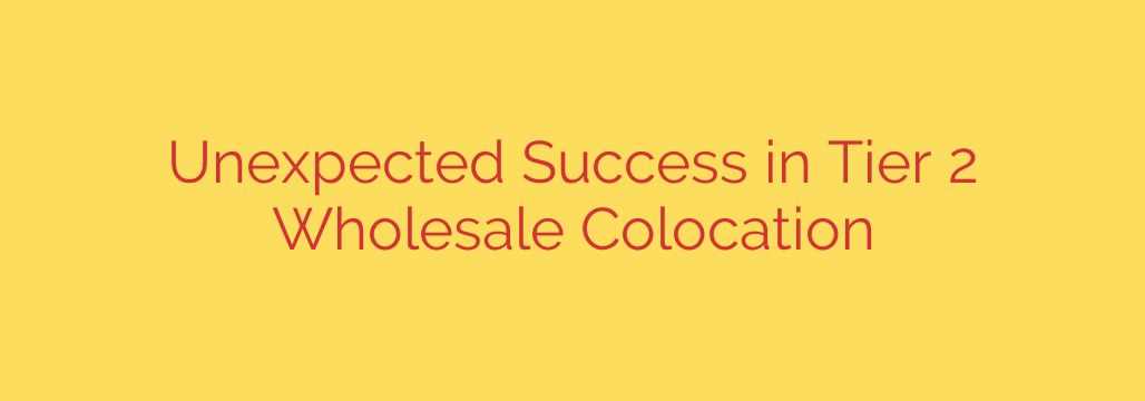 Unexpected Success in Tier 2 Wholesale Colocation